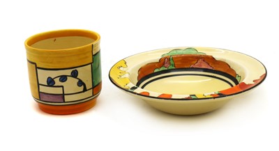 Lot 134 - A Clarice Cliff 'Branch and Squares' fern pot