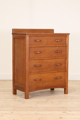 Lot 135 - A Cotswold School oak chest