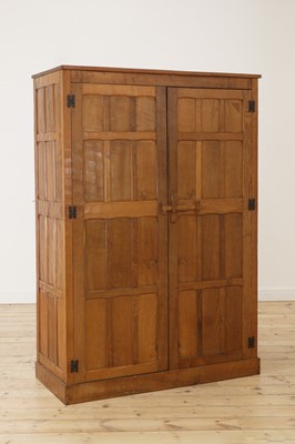Lot 125 - A Yorkshire School oak wardrobe