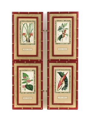 Lot 495 - A pair of painted faux bamboo panels