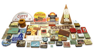 Lot 369 - A collection of cigarette tins, showcards and ephemera