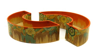 Lot 150 - A pair of Clarice Cliff 'Lydiat' pattern planters
