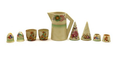 Lot 159 - A collection of Clarice Cliff cruet items
