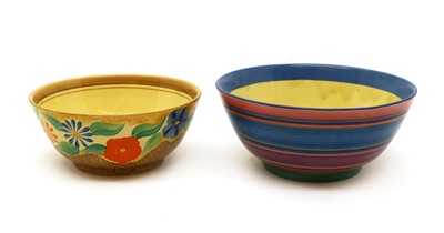 Lot 162 - A Clarice Cliff 'Liberty Stripe' large Havre-shaped bowl