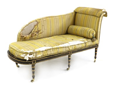 Lot 462 - A Regency mahogany chaise lounge