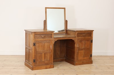 Lot 591 - A Yorkshire School oak dressing table