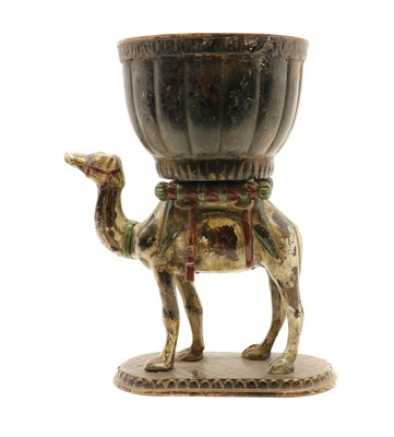 Lot 234 - A cast iron painted urn