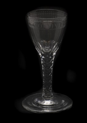 Lot 221 - An 18th century wine glass