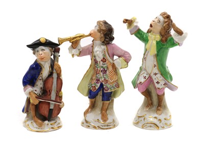 Lot 208 - A group of Sitzendorf porcelain musicians