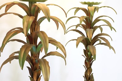 Lot 453 - A pair of 'palm' standard lamps
