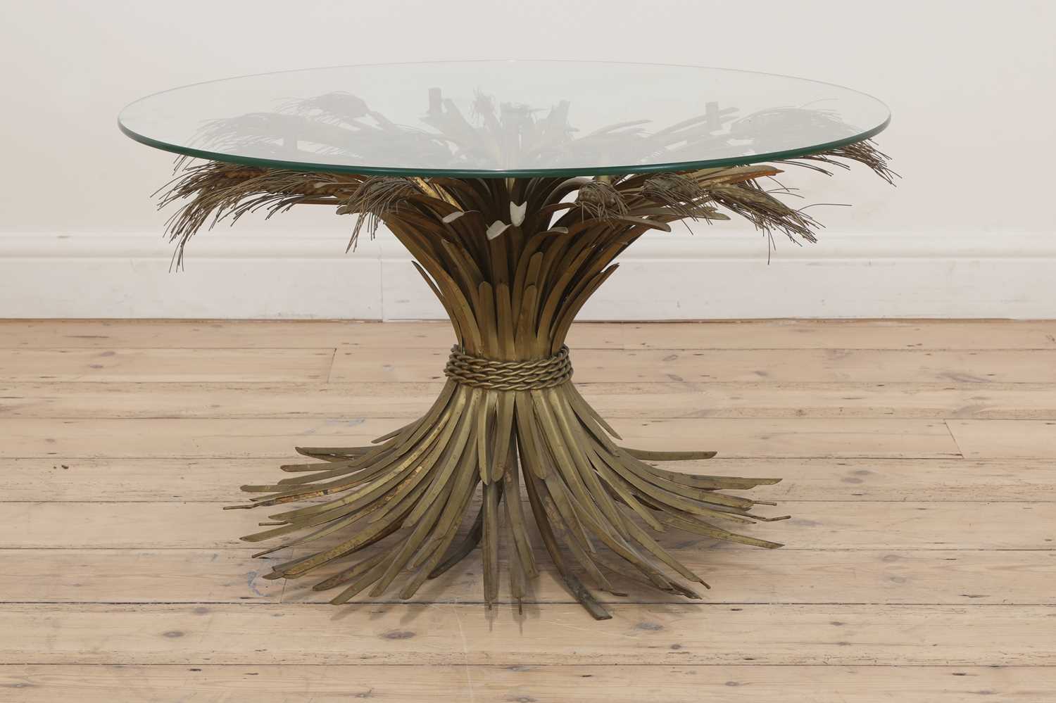 Lot 452 - A gilt wheat-sheaf table
