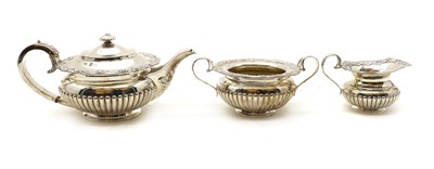Lot 20 - A three piece silver tea service
