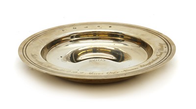 Lot 52 - A silver presentation dish