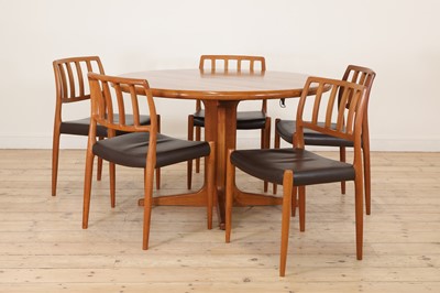 Lot 385 - A set of five Danish teak 'Model 83' chairs