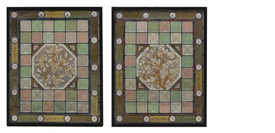 Lot 101 - Two stained glass and leaded glass panels