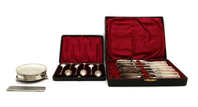 Lot 44 - A set of six Onslow pattern silver teaspoons