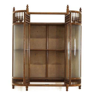 Lot 14 - An ash and walnut hanging wall cabinet