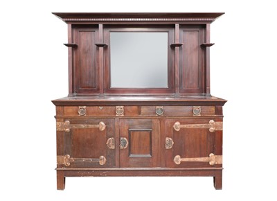 Lot 595 - An Arts and Crafts mahogany sideboard