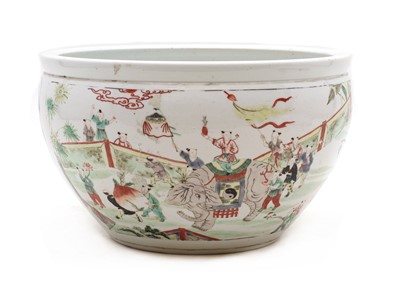 Lot 144 - A Chinese wucai jardiniere