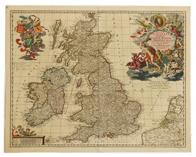 Lot 325 - MAP- Visscher, Nicol: MAGNAE BRITANNIAE TABULA".