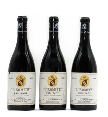 Lot 228 - Ermitage, L'Hermite, Domaine M. Chapoutier, 1998 (3)