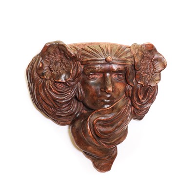 Lot 36 - An Art Deco terracotta wall pocket