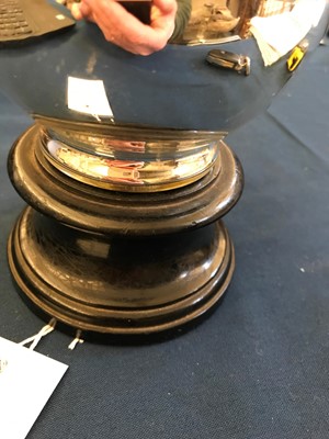 Lot 103 - A Victorian silvered glass scrying ball