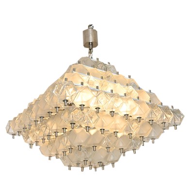 Lot 459 - An Italian seven-tier square hanging light
