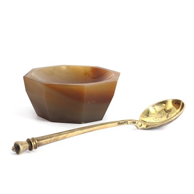 Lot 441 - A Russian silver and silver-gilt spoon
