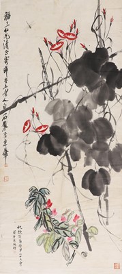 Lot 321 - A Chinese gouache painting