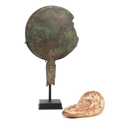 Lot 225 - An ancient Egyptian polychrome wooden ear
