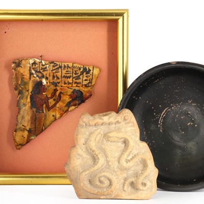 Lot 226 - An Egyptian sarcophagus fragment