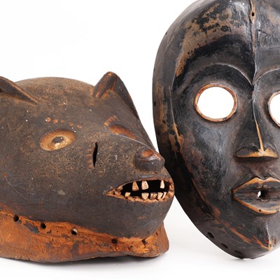 Lot 42 - Two African wooden masks