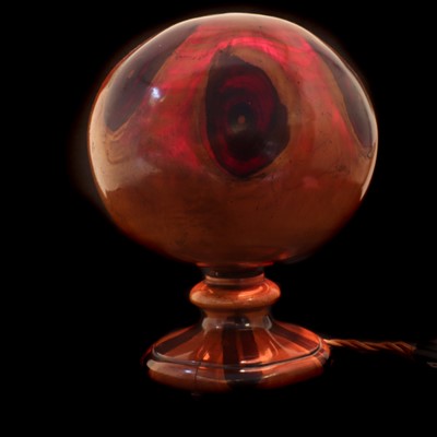 Lot 456 - A Brazilian wooden table lamp