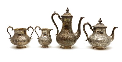 Lot 11 - A four-piece Victorian silver tea and coffee service