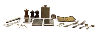 Lot 18 - A pair of silver mounted pepper and salt mills
