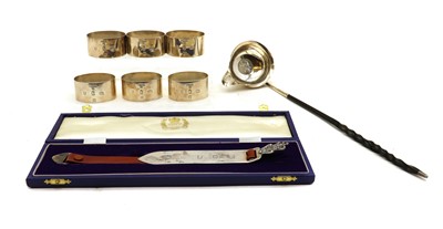 Lot 132 - A group of six silver napkin rings
