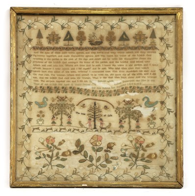 Lot 415 - A large early 19th century sampler