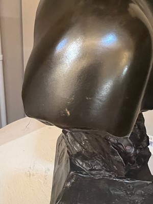 Lot 97 - A bronze bust of 'Diane'