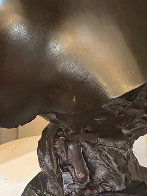 Lot 97 - A bronze bust of 'Diane'