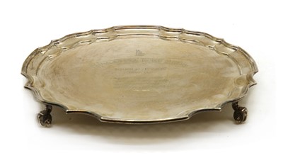 Lot 7 - A silver salver