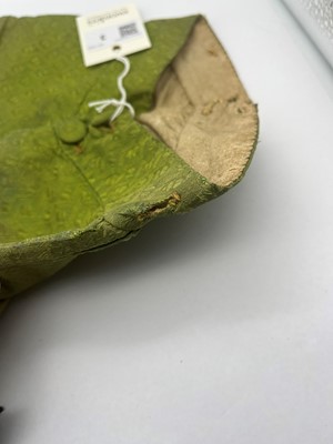 Lot 3 - A pair of green silk brocaded trousers