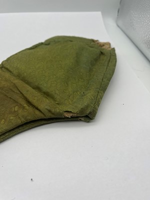 Lot 3 - A pair of green silk brocaded trousers