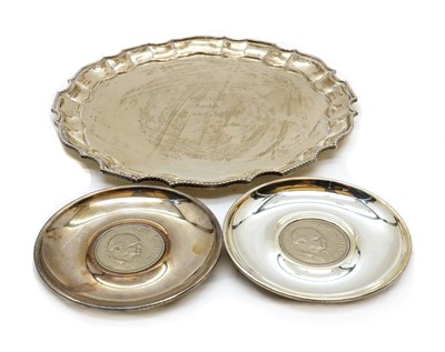 Lot 35 - A silver salver