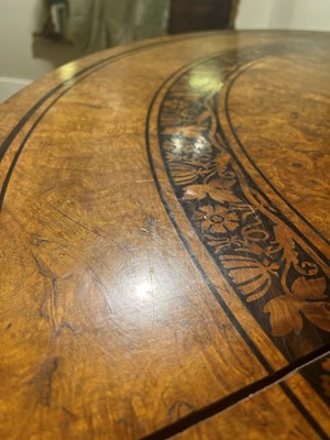 Lot 100 - A Regency pollard oak, yew and ebony centre table attributed to George Bullock