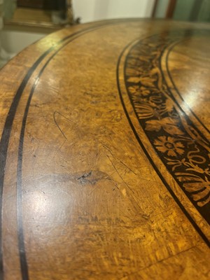 Lot 100 - A Regency pollard oak, yew and ebony centre table attributed to George Bullock