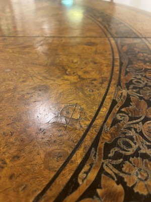 Lot 100 - A Regency pollard oak, yew and ebony centre table attributed to George Bullock