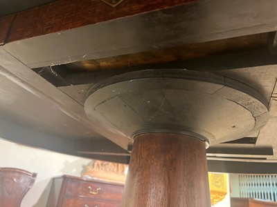 Lot 100 - A Regency pollard oak, yew and ebony centre table attributed to George Bullock