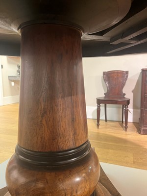 Lot 100 - A Regency pollard oak, yew and ebony centre table attributed to George Bullock