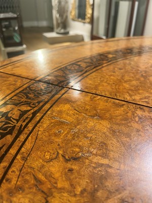 Lot 100 - A Regency pollard oak, yew and ebony centre table attributed to George Bullock